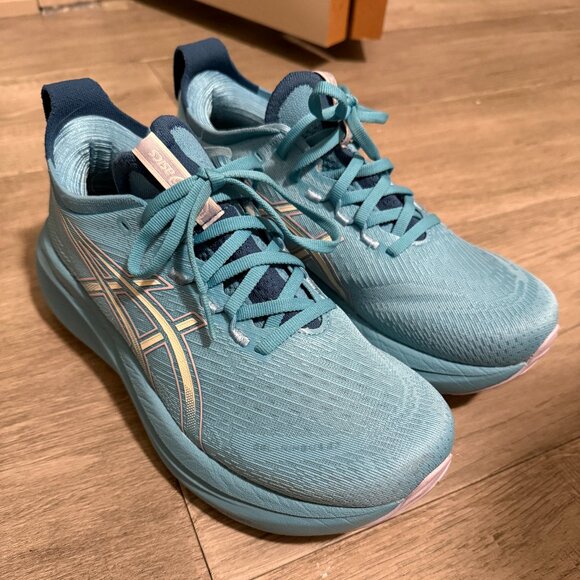 Asics Gel Nimbus 27 Blue - Women's size 8 B (Regular Width) - Picture 1 of 4